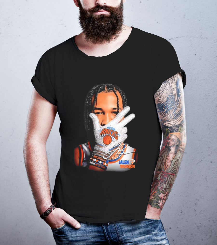 New York Knicks Jalen Brunson Iceman Burner Signature Basketball Player T-Shirt