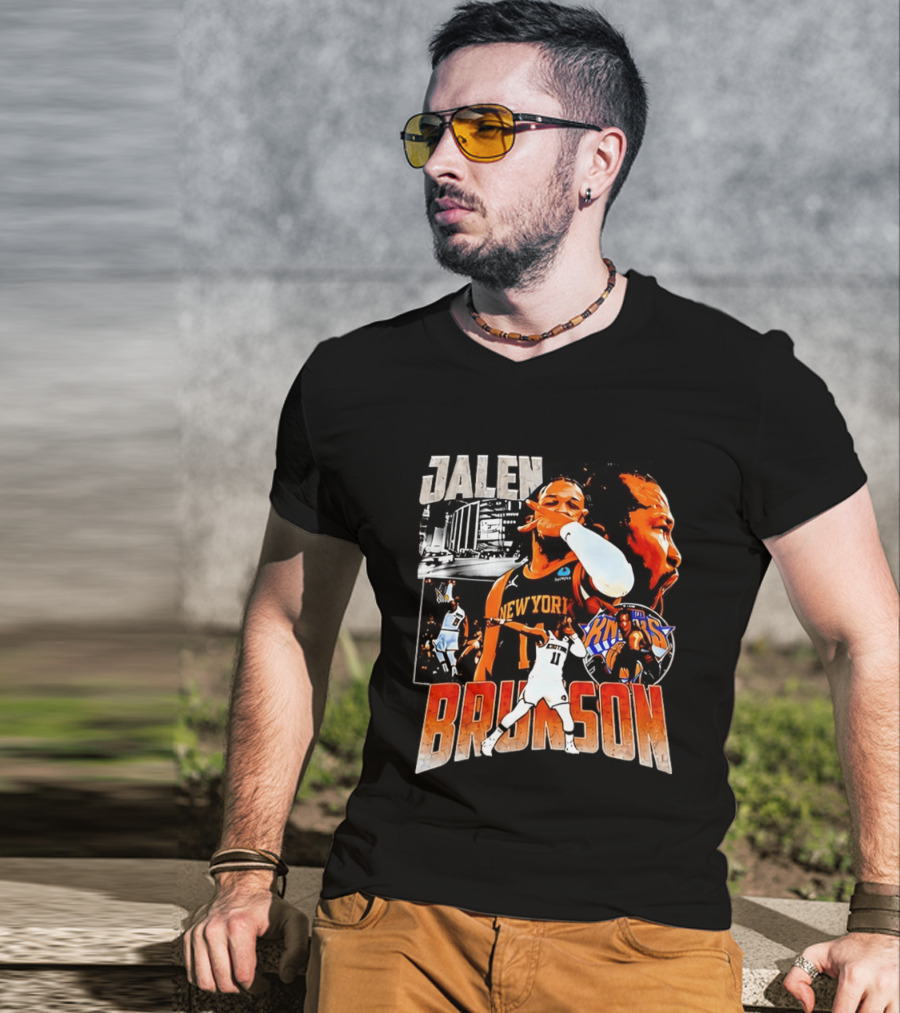 Jalen Brunson New York Knicks Basketball Collage Knicks T-Shirt