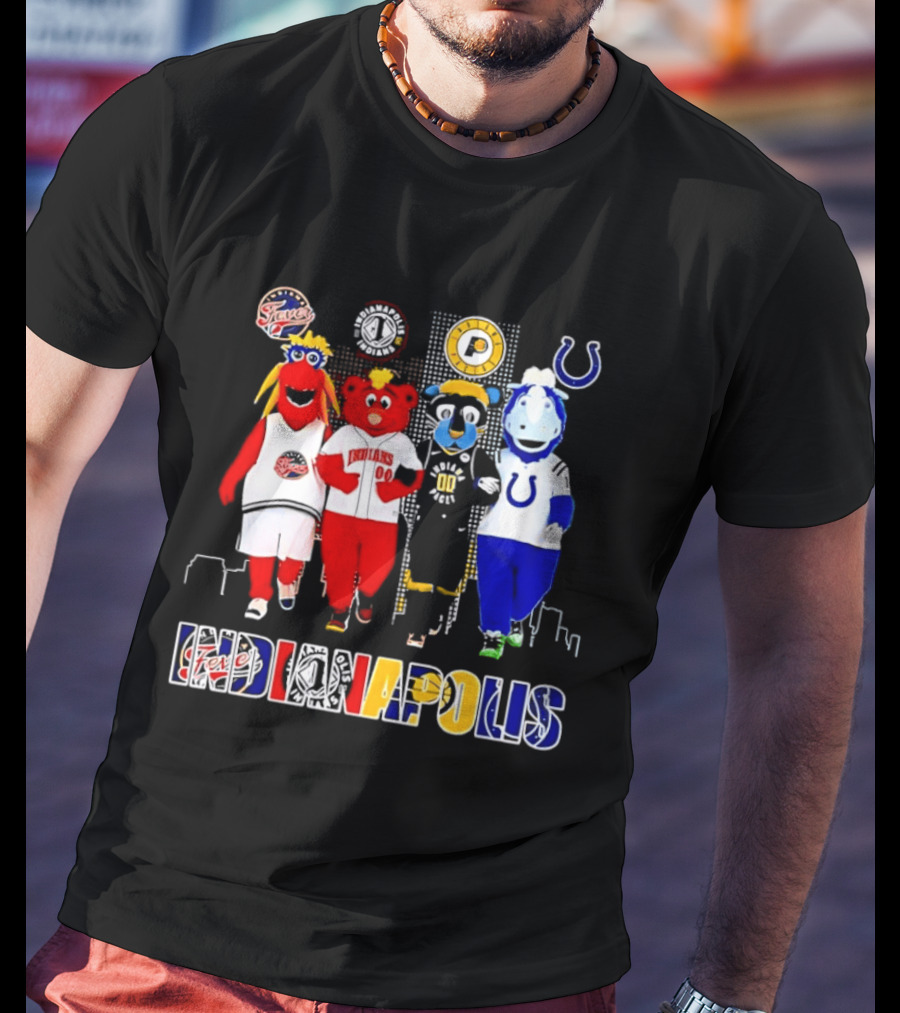 Indiana Fever Pacers Colts Indians Mascots Indianapolis T-Shirt