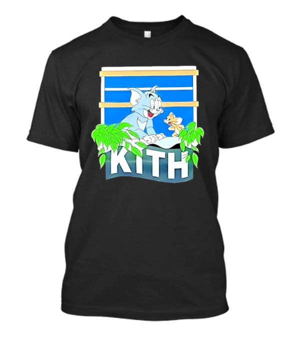 Kith Tom And Jerry Window Scene With Leaves T-Shirt
