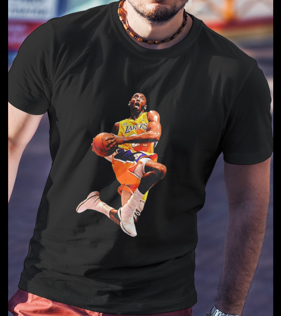 Kobe Bryant Los Angeles Lakers 24 NBA Dunk Pose Iconic Basketball Legend T-Shirt