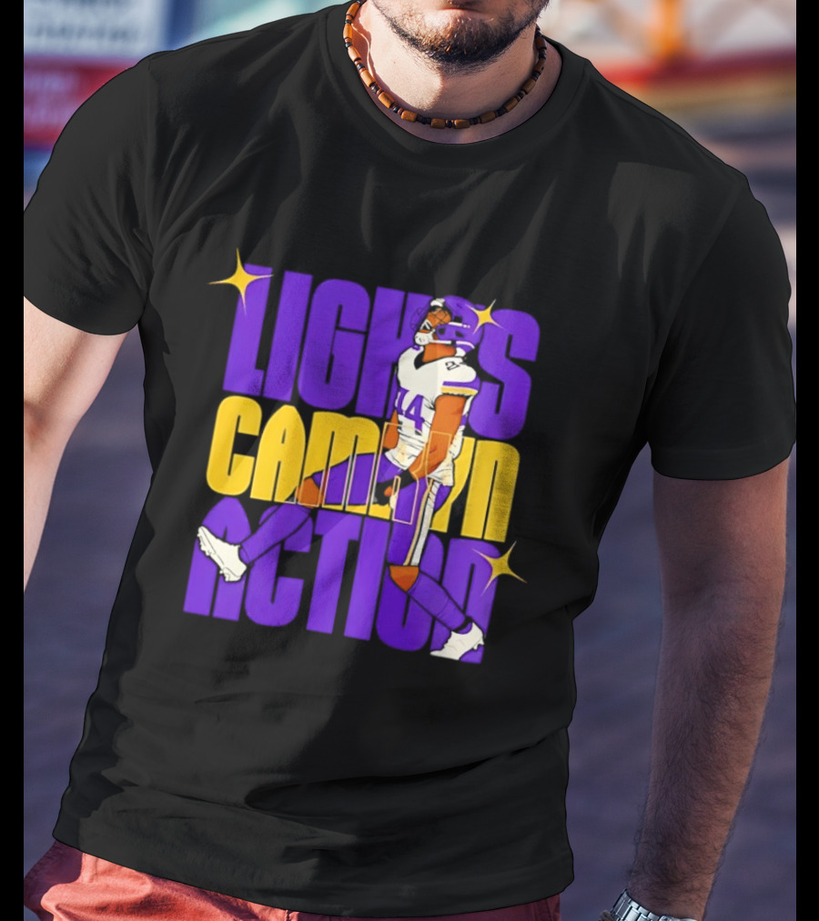 Lights Camryn Action Minnesota Vikings Player 14 T-Shirt
