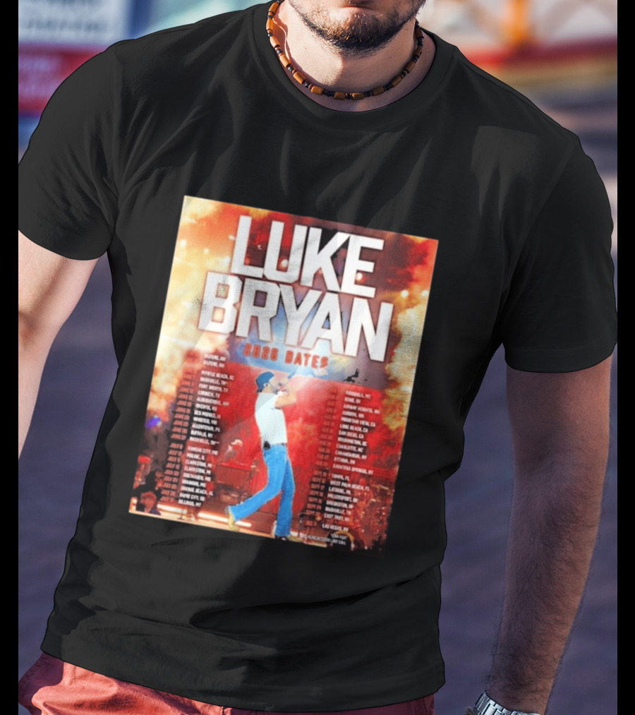 Luke Bryan 2026 Dates Tour Cities Concert Events T-Shirt