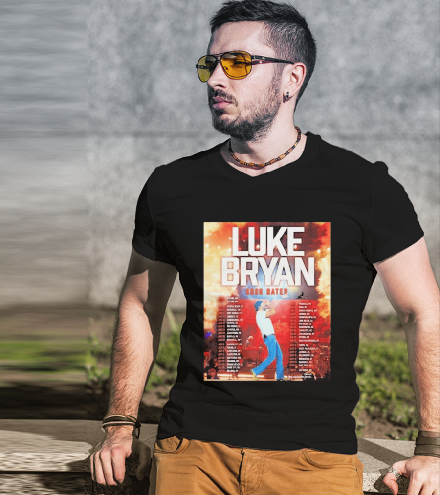 Luke Bryan 2026 Dates Tour Cities Concert Events T-Shirt