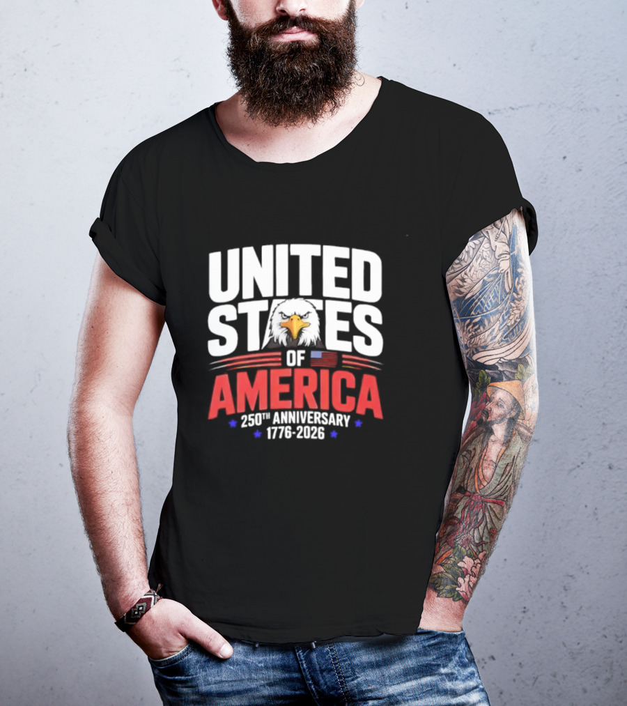 United States Of America 250th Anniversary 1776 2026 Celebration T-Shirt