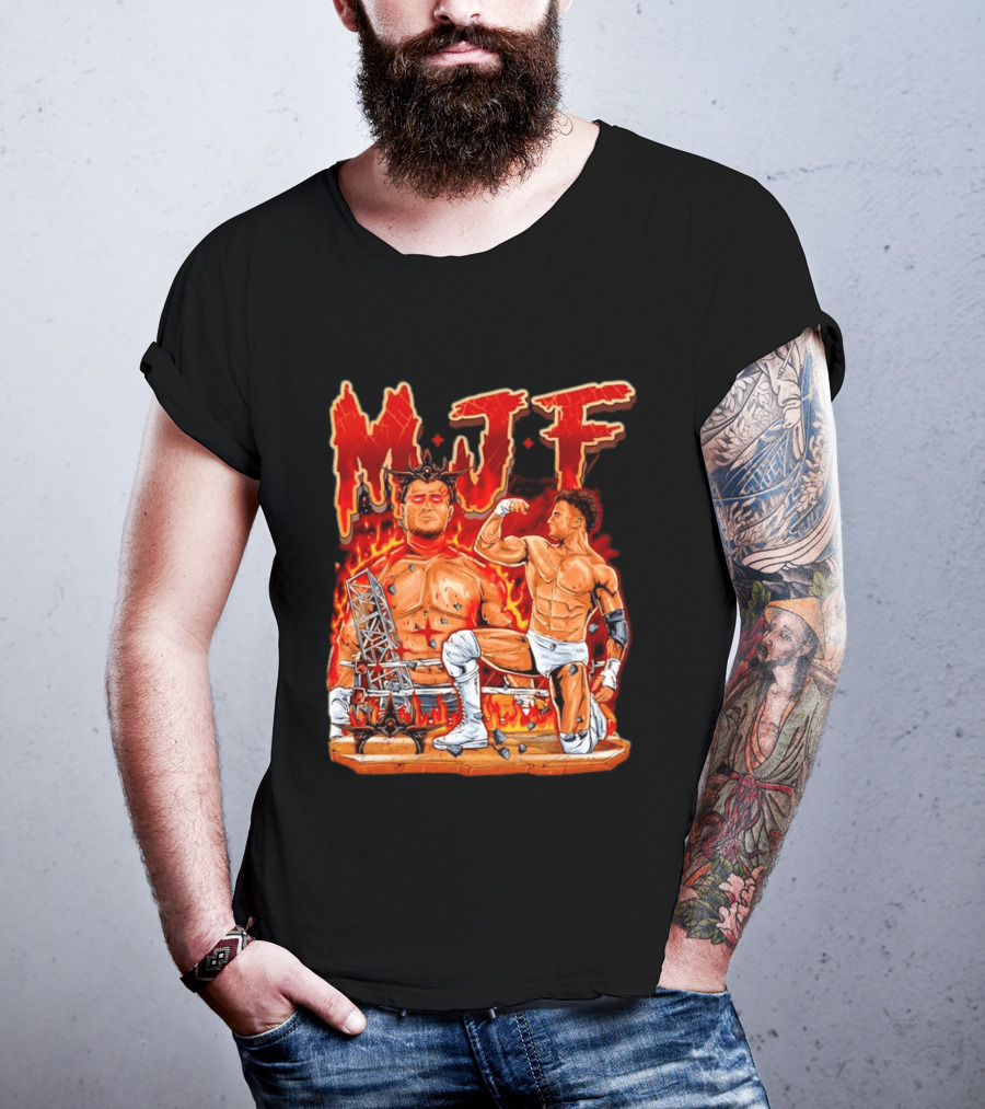 MJF Fiery Devil Dual Persona Wrestling Inferno T-Shirt