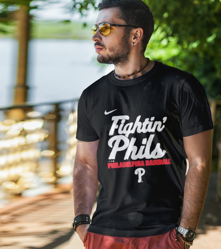 Nike Fightin' Phils Philadelphia Baseball City Connect Handwriting Club T-Shirt