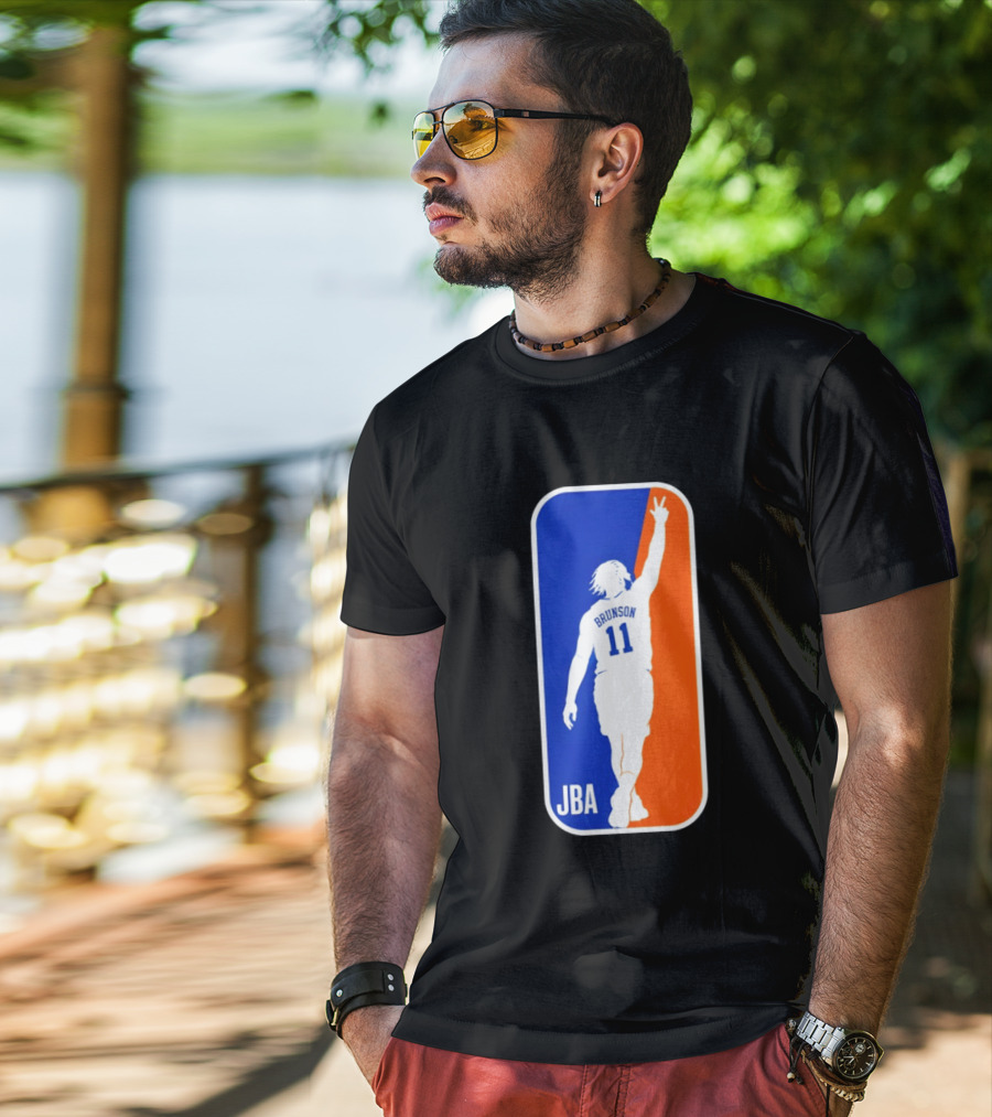 Jalen Brunson 11 JBA Basketball Victory Sign New York T-Shirt