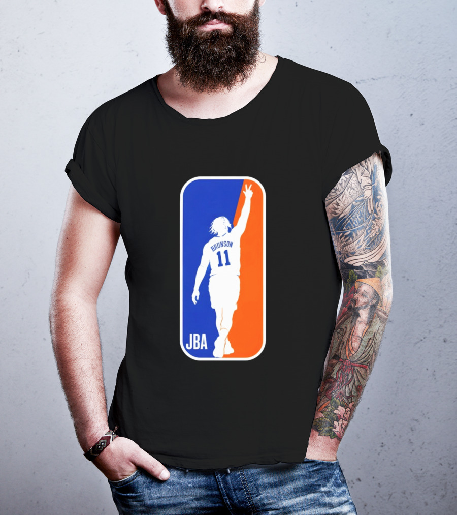 Jalen Brunson 11 JBA Basketball Victory Sign New York T-Shirt