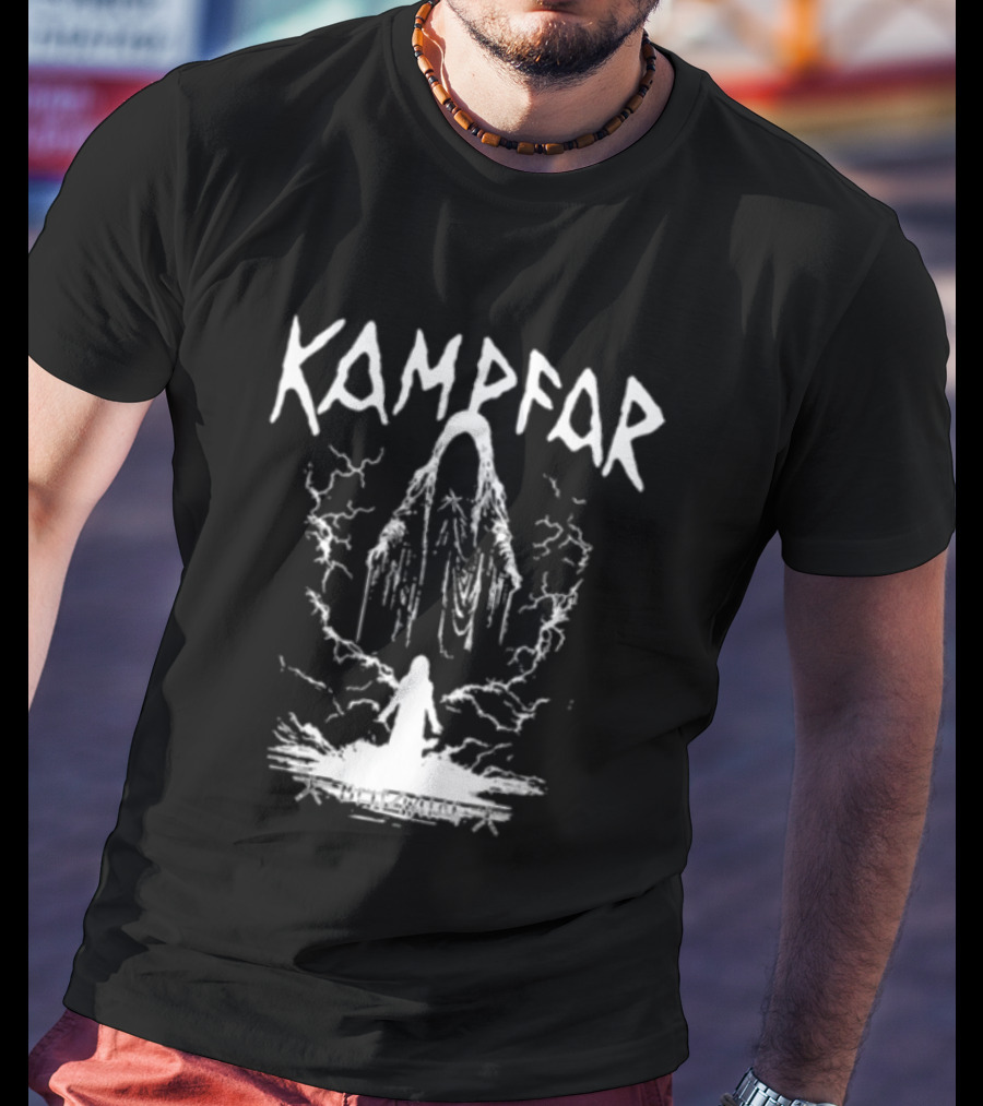 Kampfar May 27 2026 Medellín Colombia Event Ghostly Figure Forest Setting T-Shirt