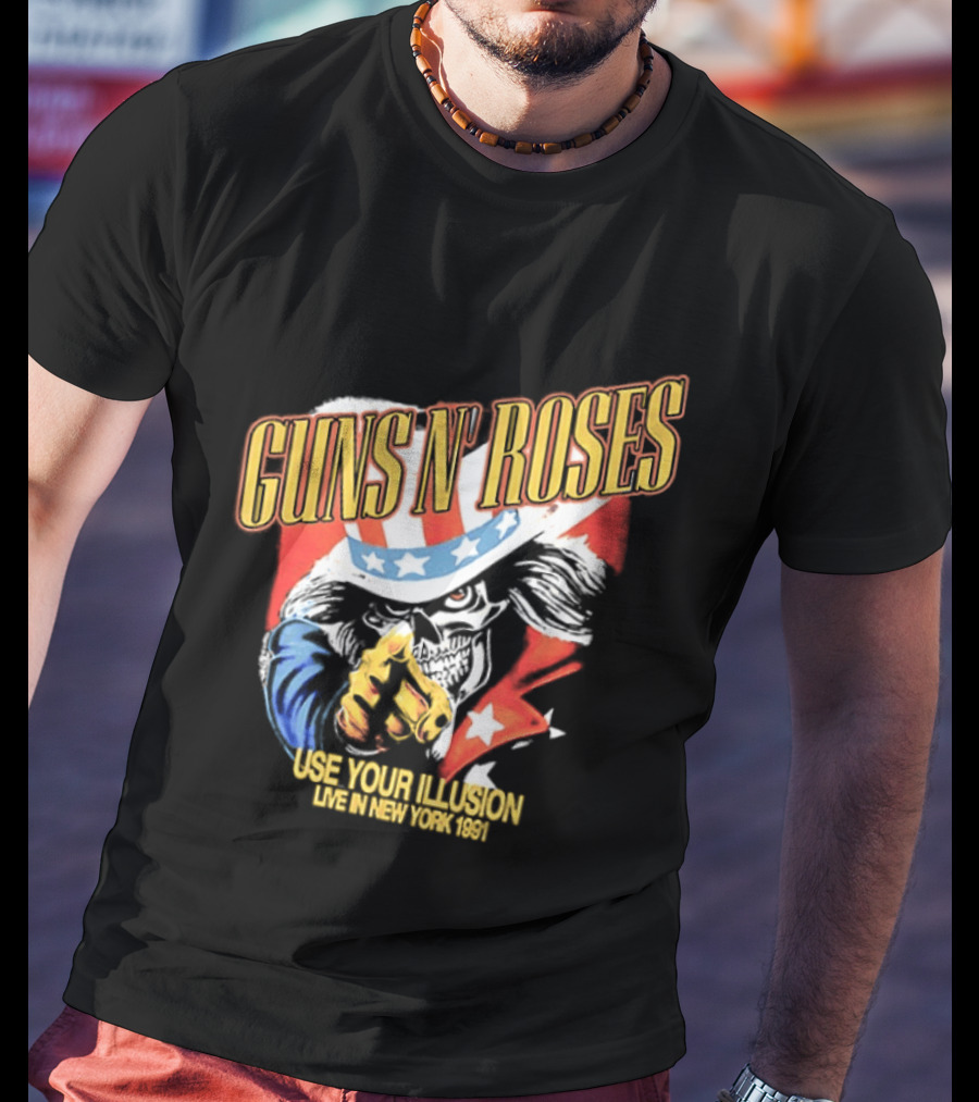 Guns N' Roses Use Your Illusion Live In New York 1991 Uncle Sam T-Shirt