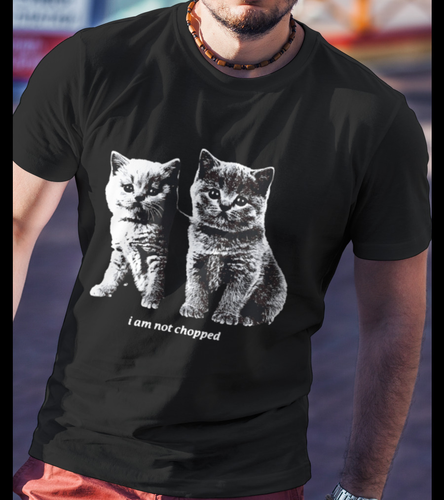I Am Not Chopped Cats Duo Black And White Kitten T-Shirt