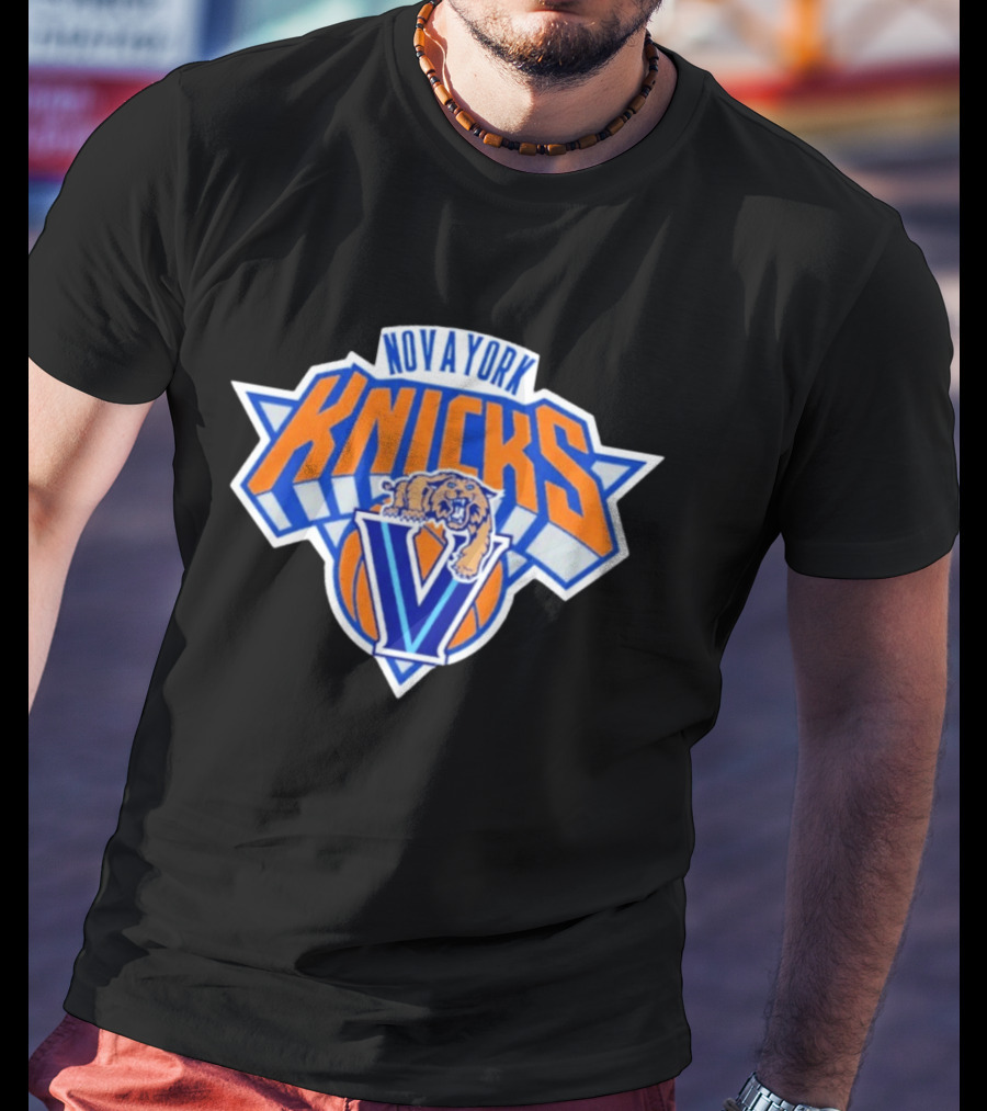 Nova York Knicks Villanova V Basketball Team Collaboration T-Shirt