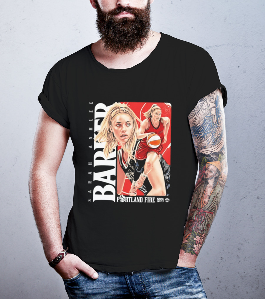 Sarah Ashlee Barker Portland Fire WNBA Basketball Player Action T-Shirt