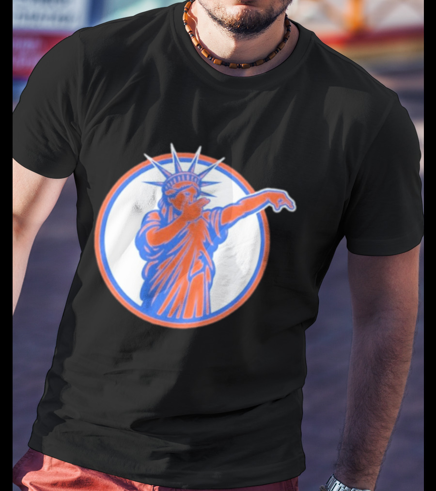 Statue Of Liber3 New York Knicks Basketball Circle T-Shirt