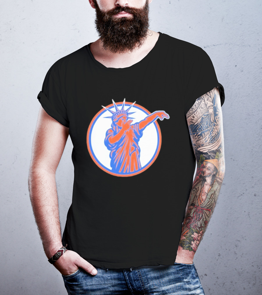 Statue Of Liber3 New York Knicks Basketball Circle T-Shirt