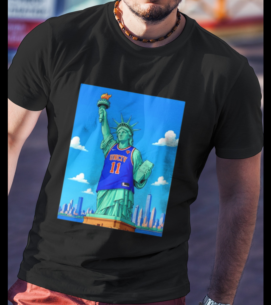 UNCIV 11 Jersey On Statue Of Liberty New York Knicks T-Shirt