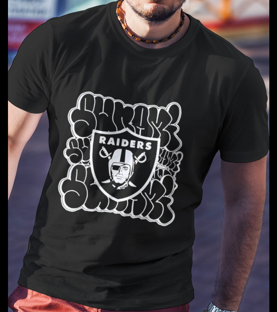 Suavecito Raiders Graffiti Bubble Shield T-Shirt