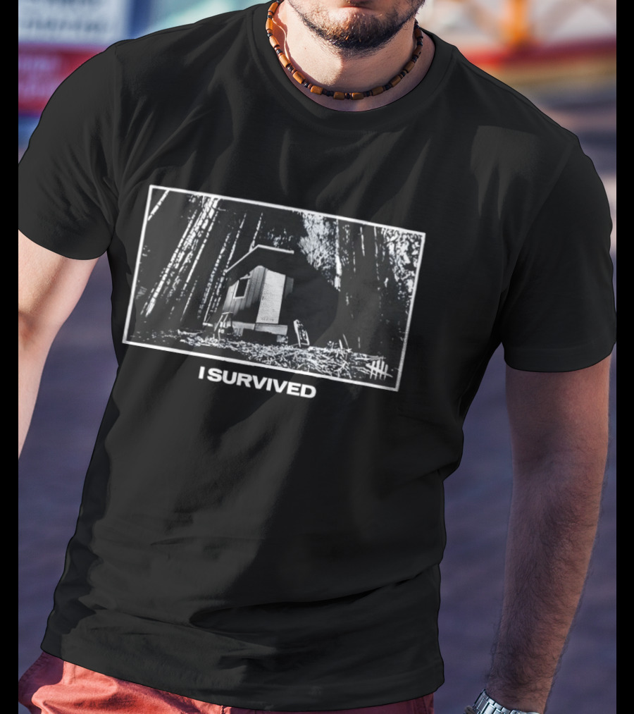 13 Hour Cabin Stream I Survived Woods Cabin Tally Marks T-Shirt