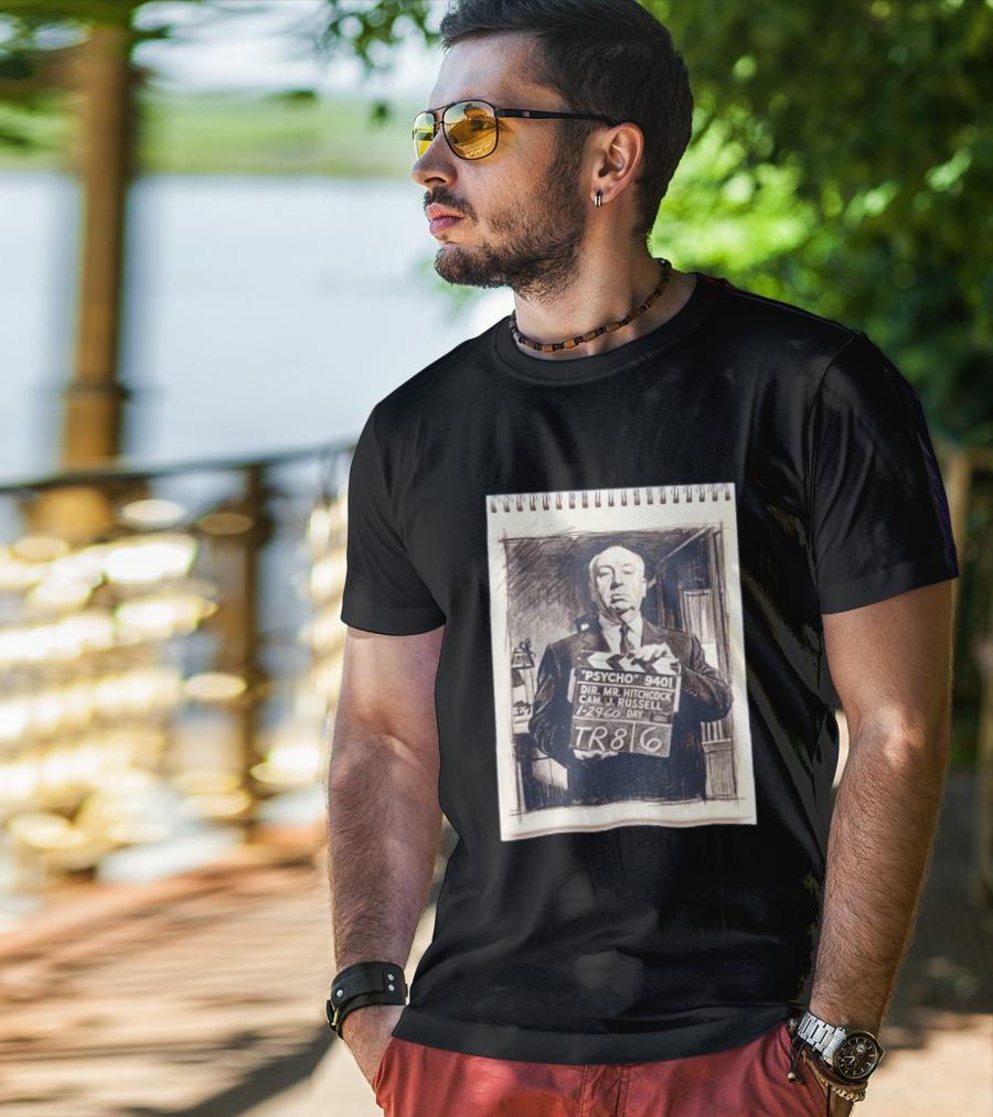 Alfred Hitchcock Psycho 9401 Clapperboard Sketchbook TR 86 T-Shirt
