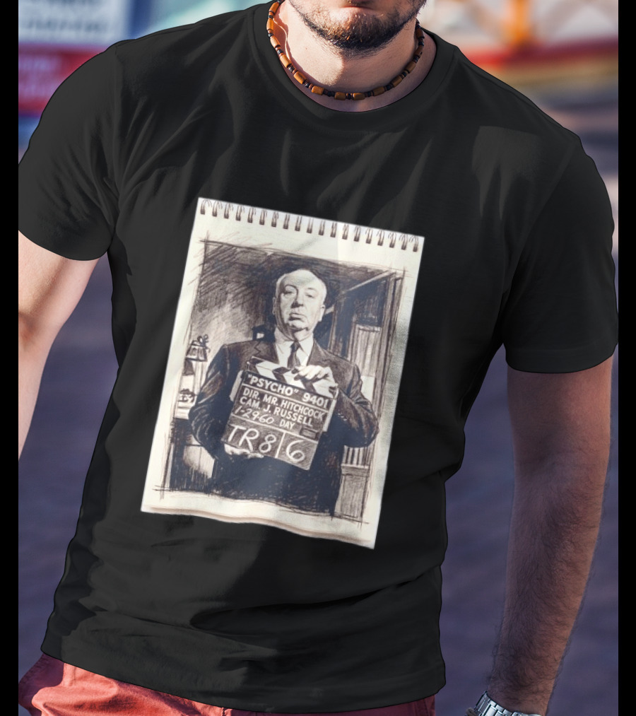 Alfred Hitchcock Psycho 9401 Clapperboard Sketchbook TR 86 T-Shirt