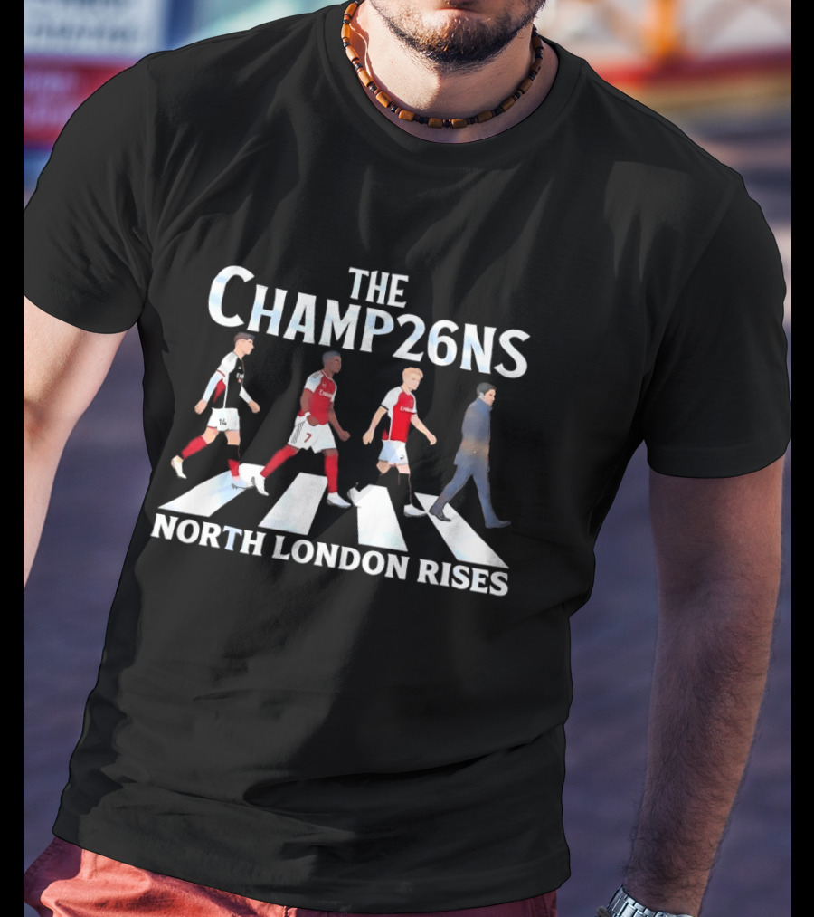 The Champ26ns North London Rises Abbey Road Arsenal T-Shirt