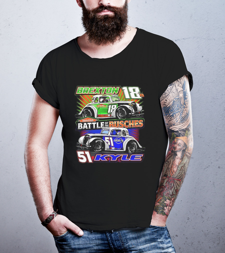 Brexton 18 Busch Kyle 51 Battle Of The Busches Racing T-Shirt