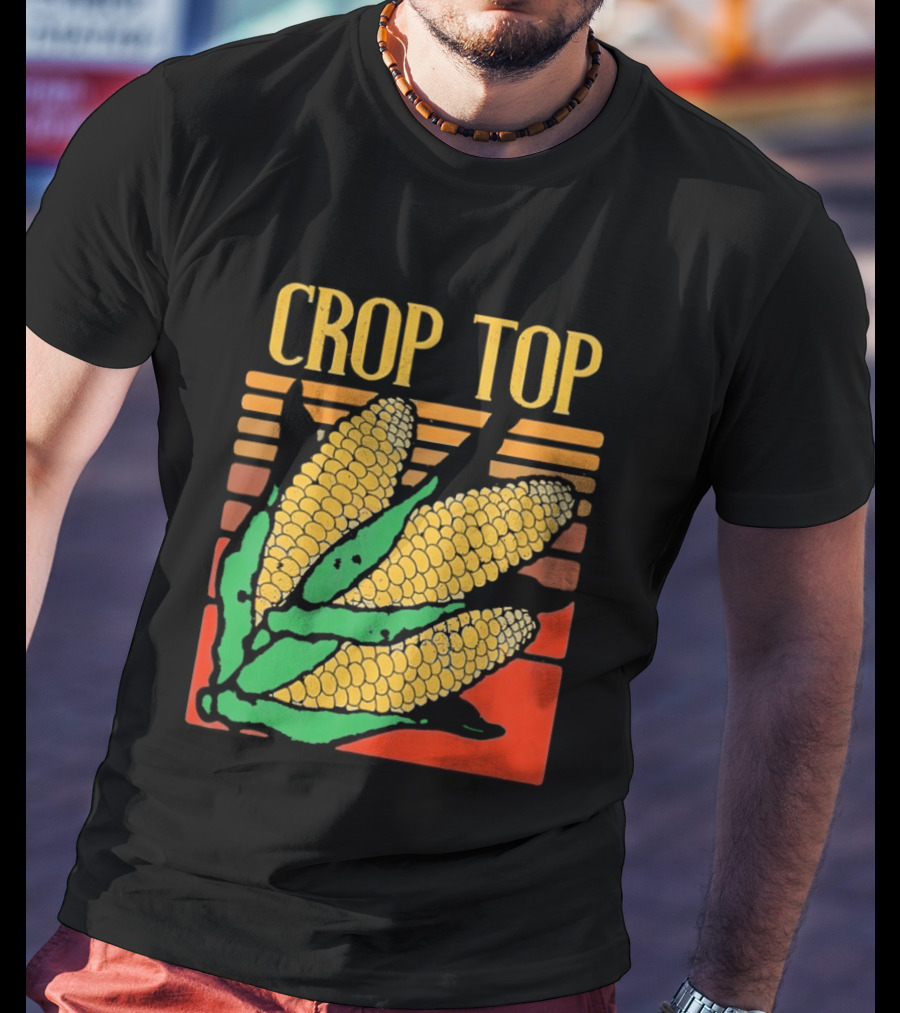 CROP TOP Corn Cobs Maize Sweetcorn Vegetable Agriculture Farm Harvest T-Shirt