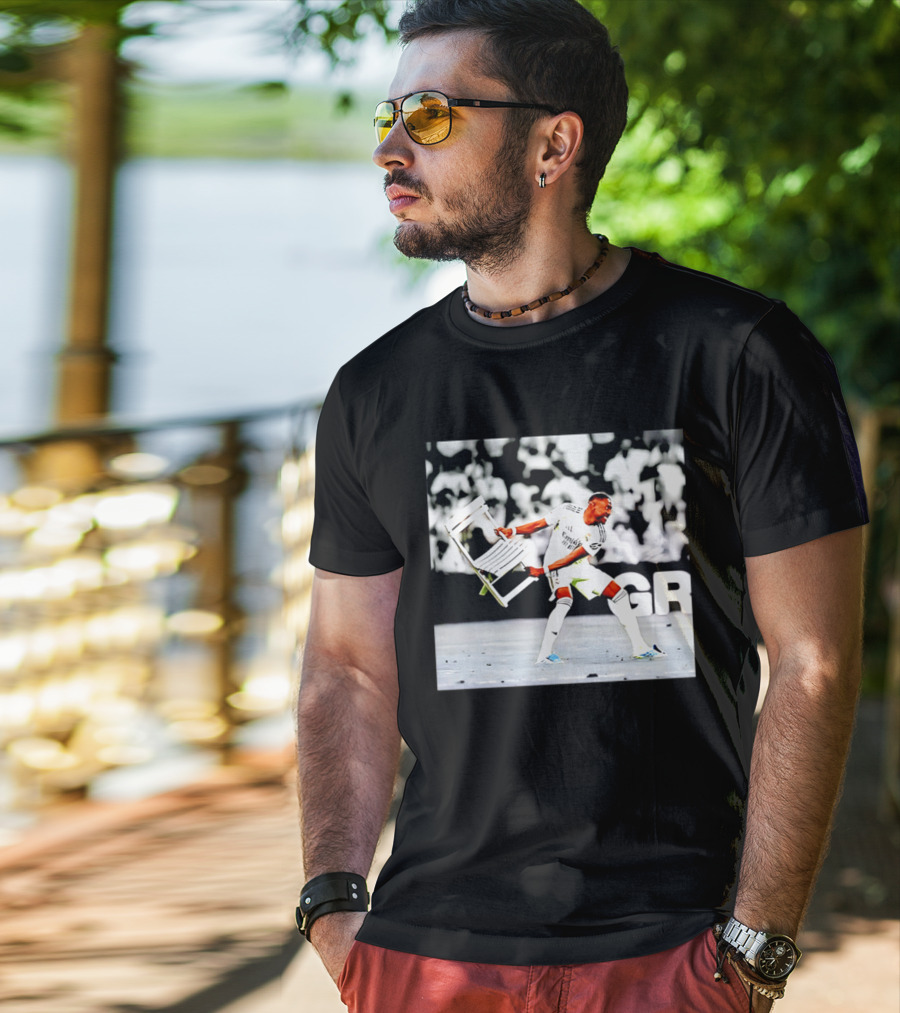 David Alaba Holding Chair On Soccer Field Image T-Shirt