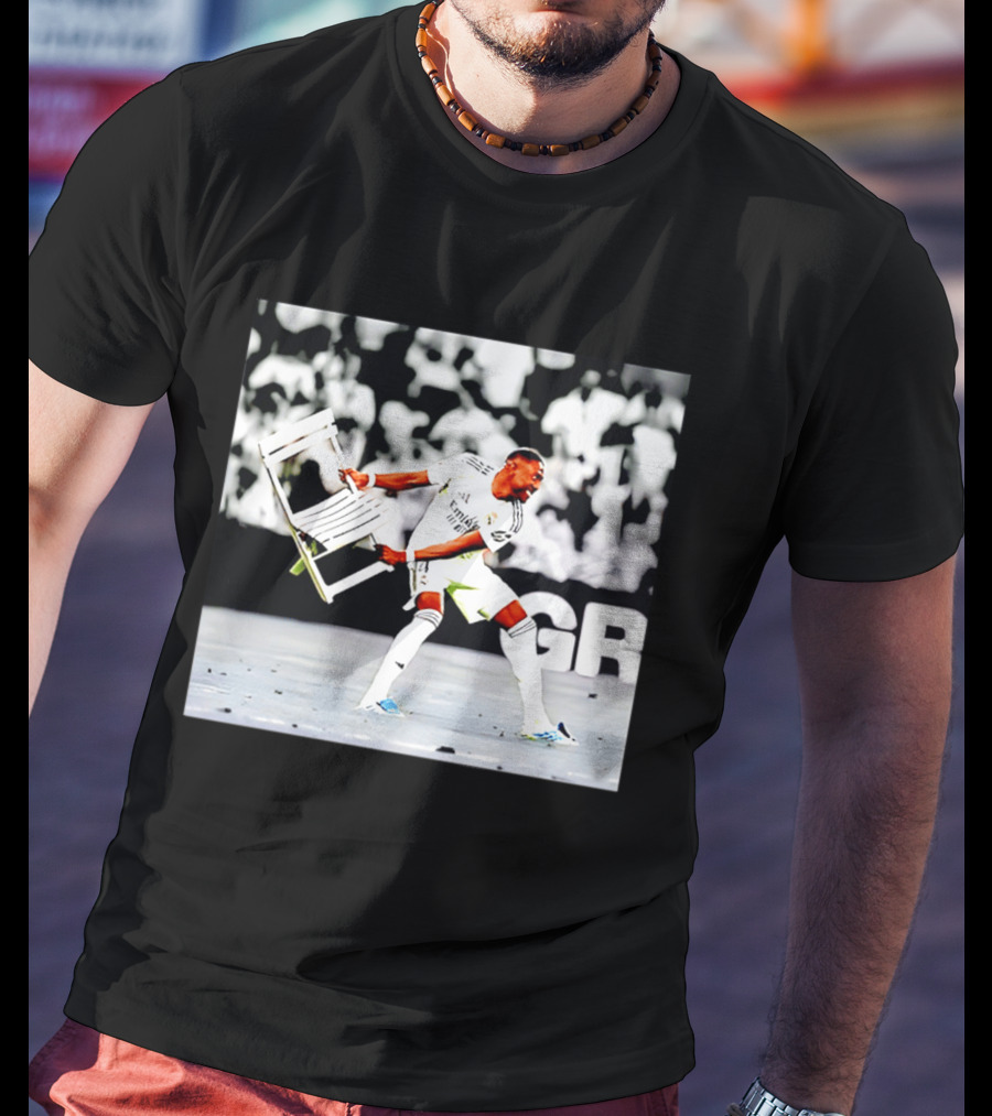 David Alaba Holding Chair On Soccer Field Image T-Shirt