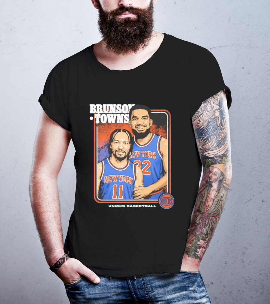 New York Knicks Brunson Towns Stepbrothers 32 11 T-Shirt