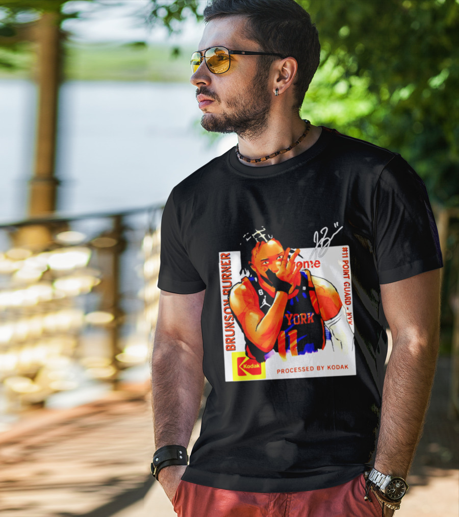 Jalen Brunson Burner New York Kodak #11 Point Guard NYY T-Shirt