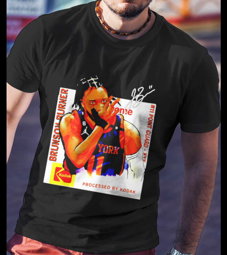 Jalen Brunson Burner New York Kodak #11 Point Guard NYY T-Shirt