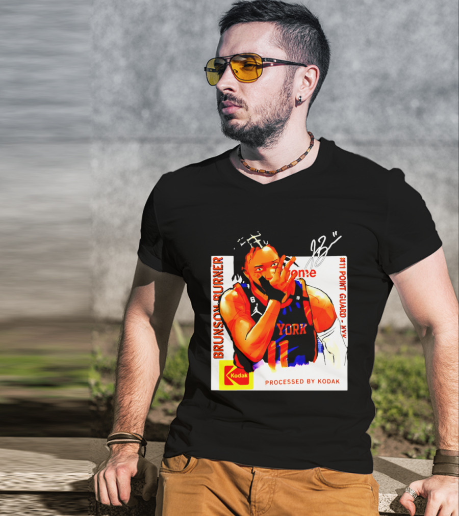 Jalen Brunson Burner New York Kodak #11 Point Guard NYY T-Shirt