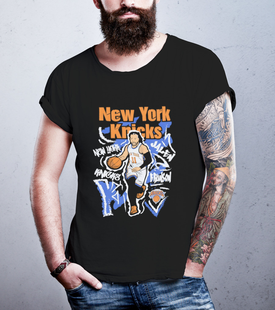 New York Knicks Jalen Brunson Dribbling Basketball 11 T-Shirt