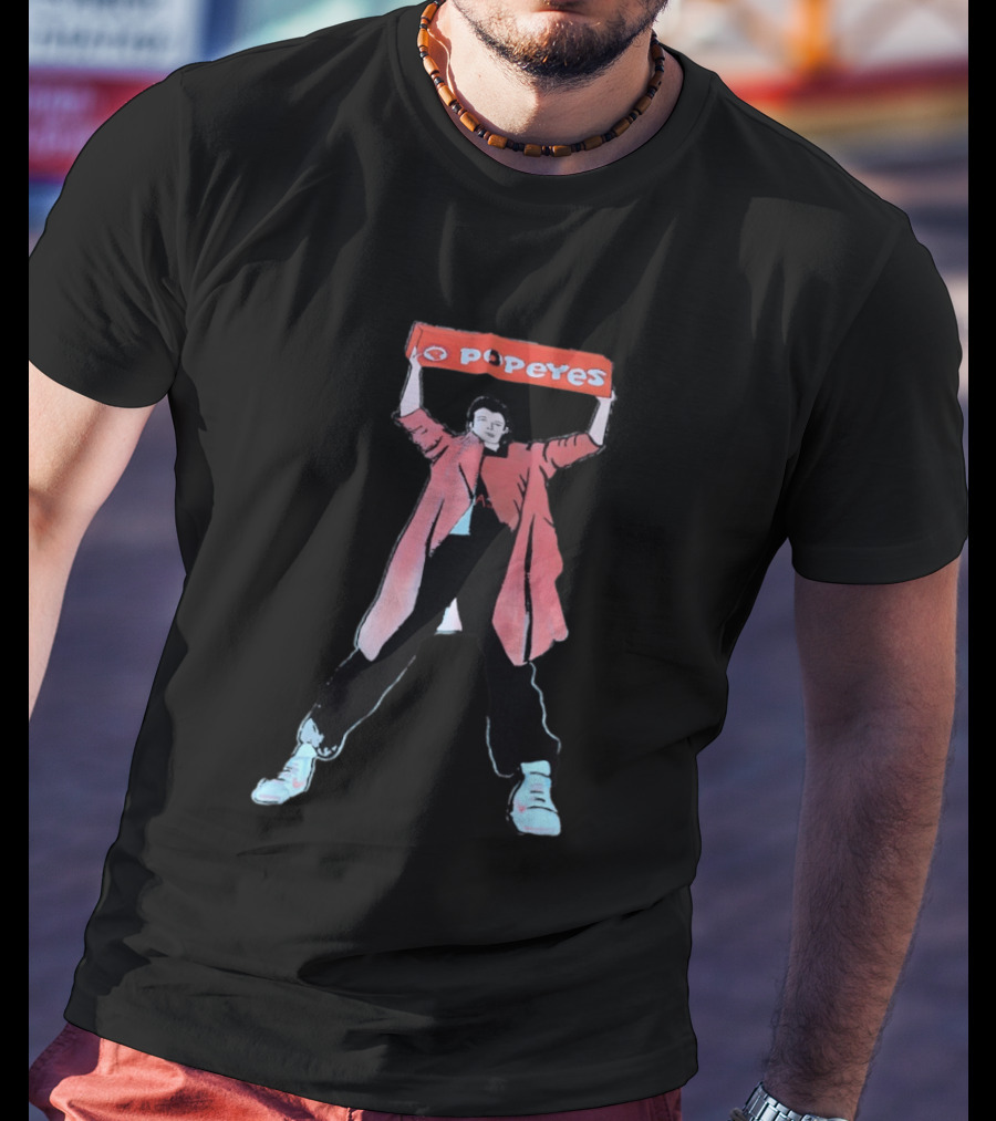 Popeyes Louisiana Kitchen John Cusack Lloyd Dobler Say Anything T-Shirt