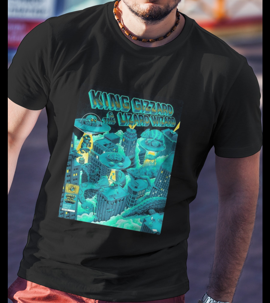 King Gizzard And The Lizard Wizard Forest Hills Stadium New York 2026 Event Reptilians Vs Alienoids August 20 21 T-Shirt