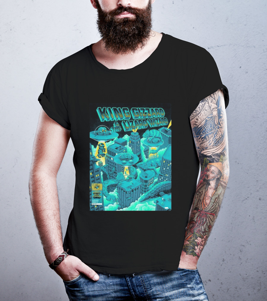 King Gizzard And The Lizard Wizard Forest Hills Stadium New York 2026 Event Reptilians Vs Alienoids August 20 21 T-Shirt