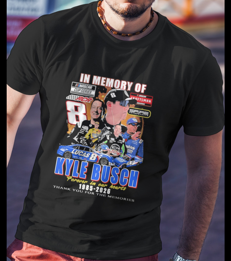 Kyle Busch Craftsman NASCAR Cup Truck Series RCR 8 In Memory 1985 2026 T-Shirt