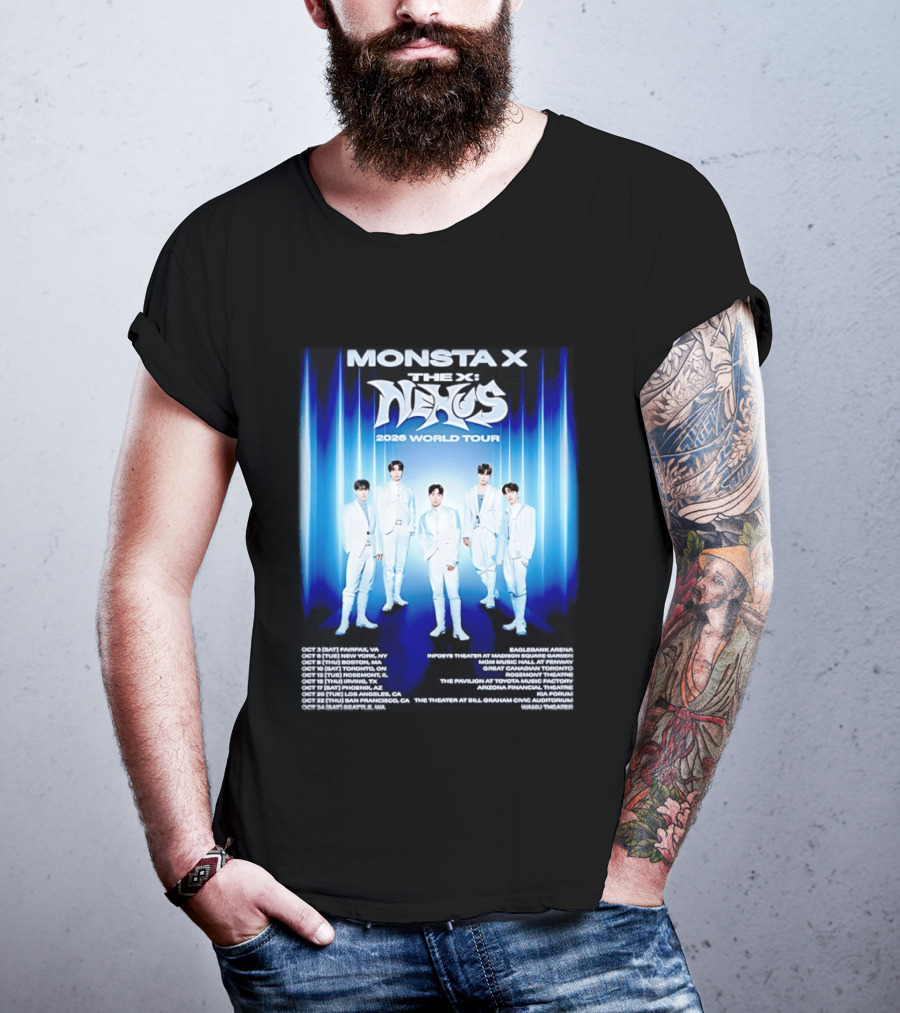 Monsta X The X Nexus 2026 World Tour Dates And Venues T-Shirt