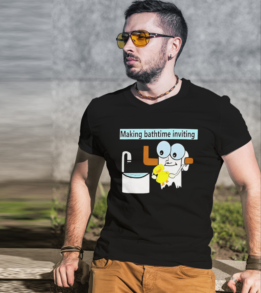 Making Bathtime Inviting No Face Spirited Away Rubber Duck Bathhouse T-Shirt