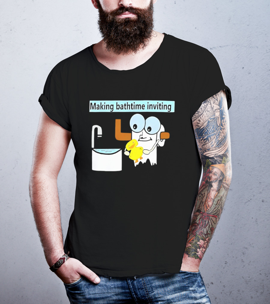 Making Bathtime Inviting No Face Spirited Away Rubber Duck Bathhouse T-Shirt