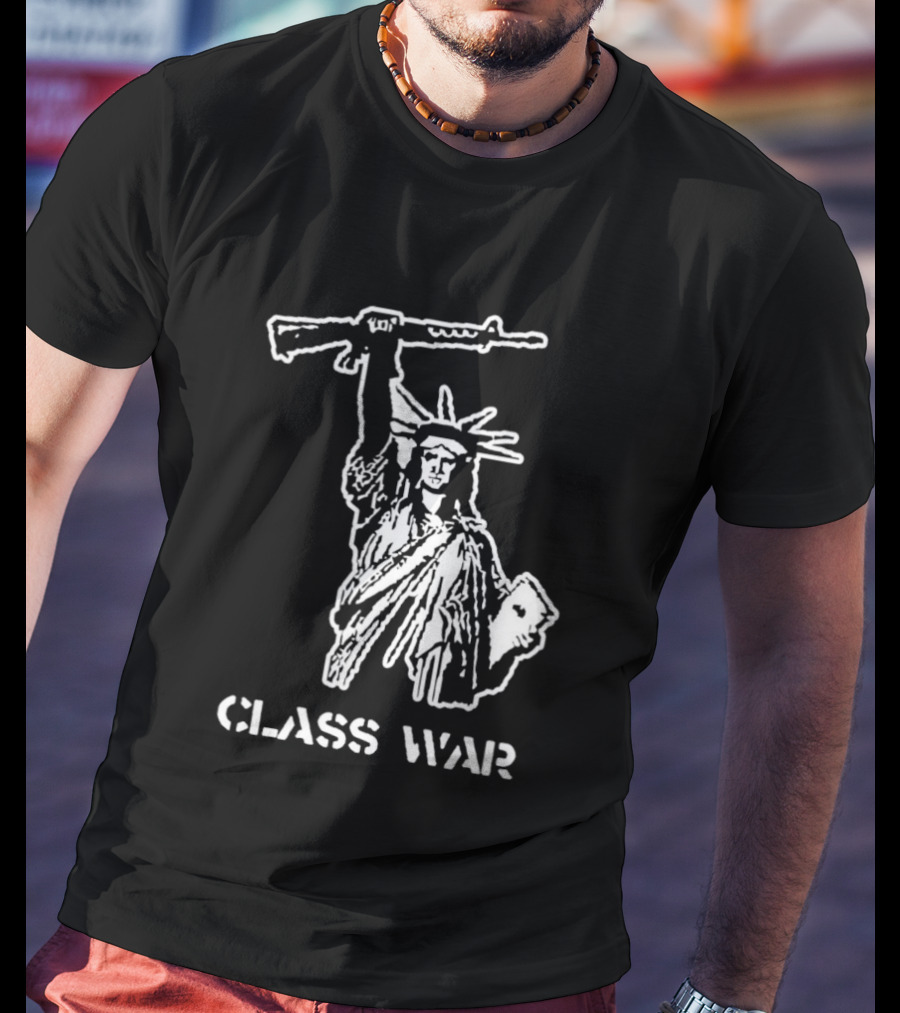 Statue Of Liberty AK 47 Class War New York USA T-Shirt