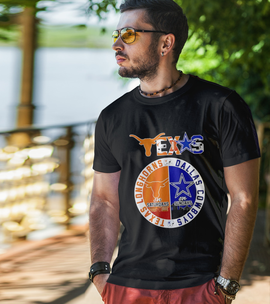 Texas Longhorns Dallas Cowboys Game Day Weekend Saturdays Sundays T-Shirt