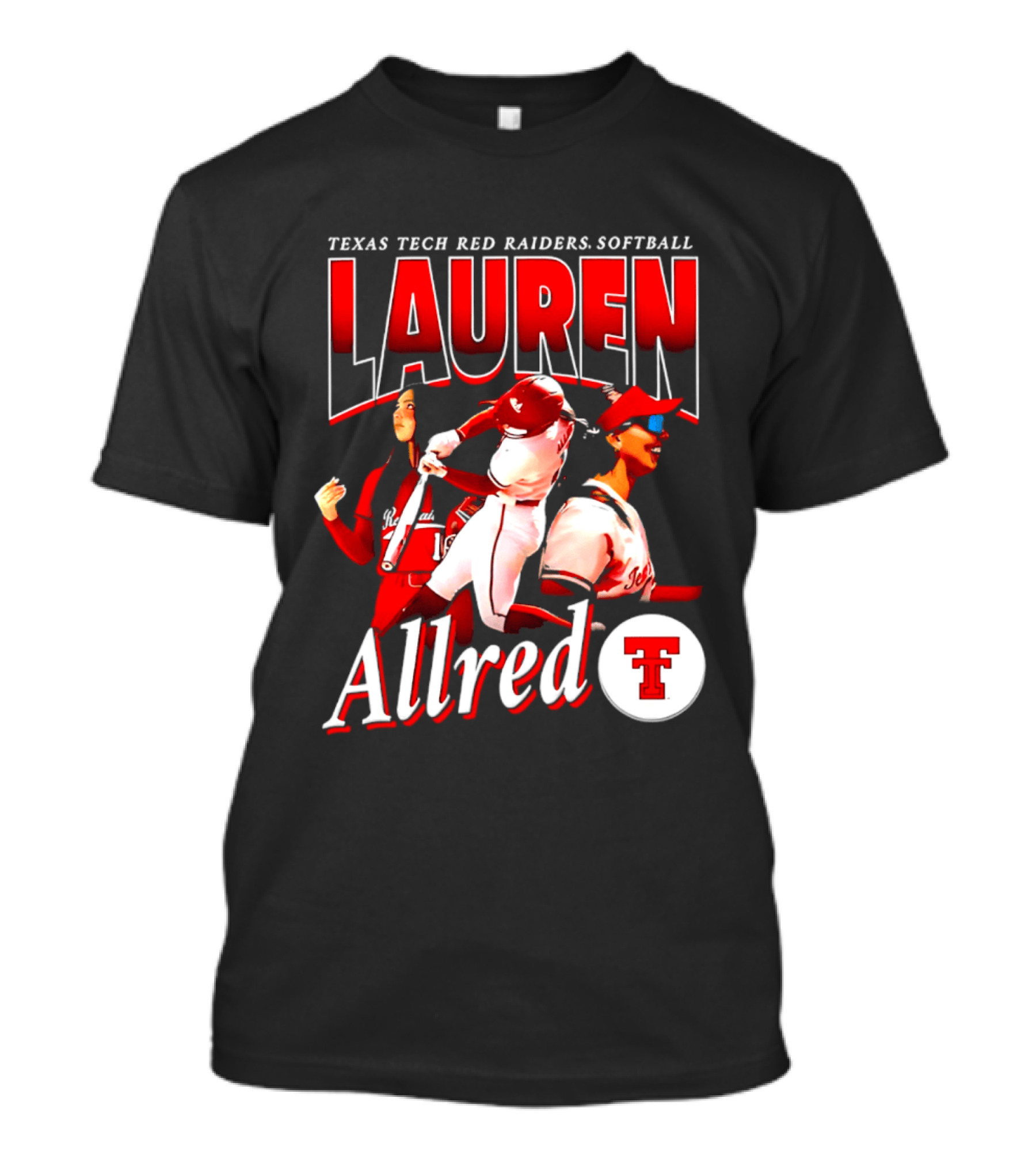 Texas Tech Red Raiders Softball Lauren Allred Team T-Shirt