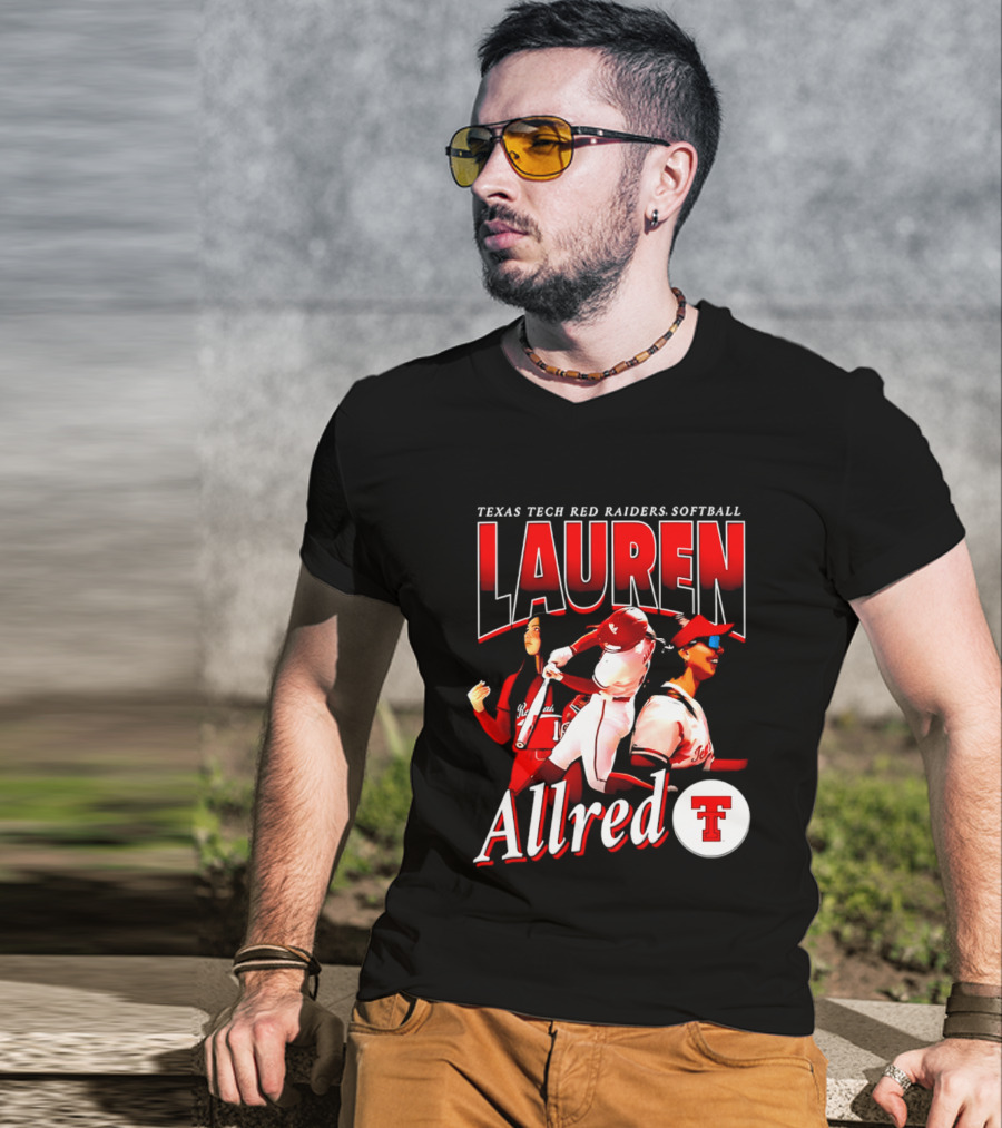 Texas Tech Red Raiders Softball Lauren Allred Team T-Shirt