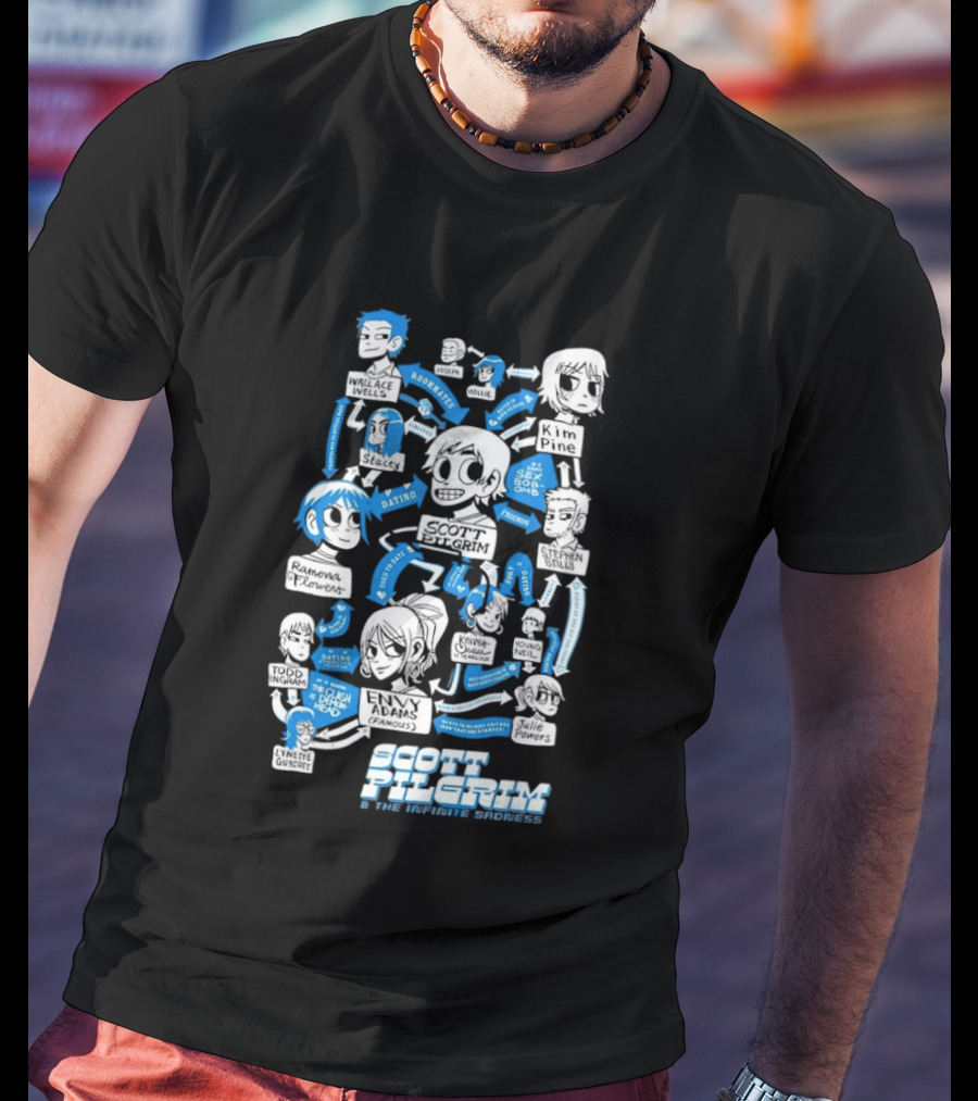 Scott Pilgrim Roommates Dating Sex Bob Omb Clash Demon Head T-Shirt