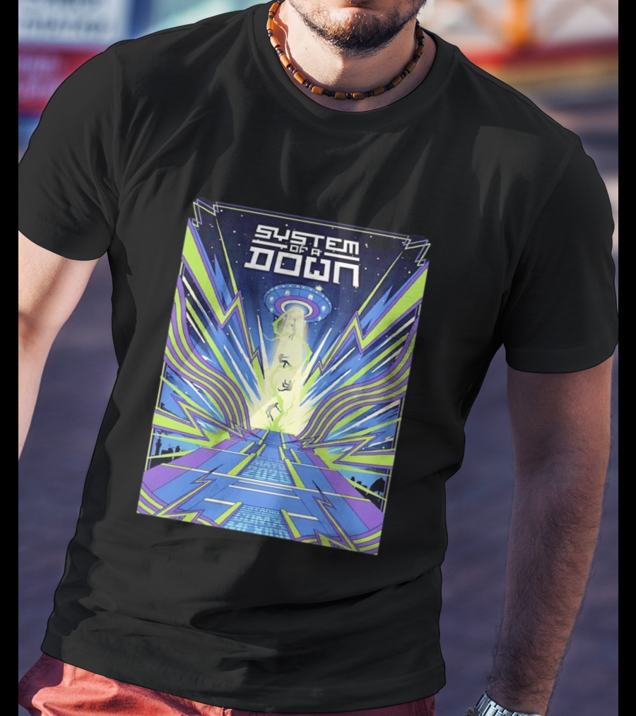 UFO Spaceship System Of A Down CDMX Mexico At Estadio GNP Seguros T-Shirt