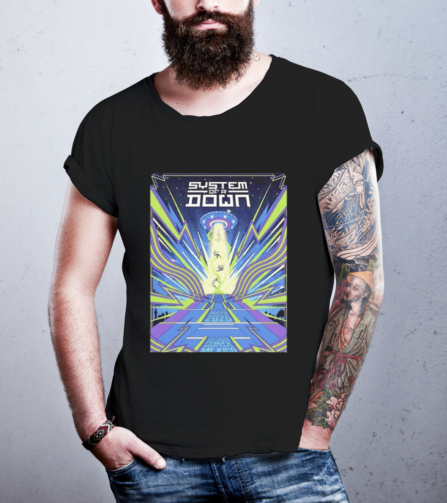 UFO Spaceship System Of A Down CDMX Mexico At Estadio GNP Seguros T-Shirt
