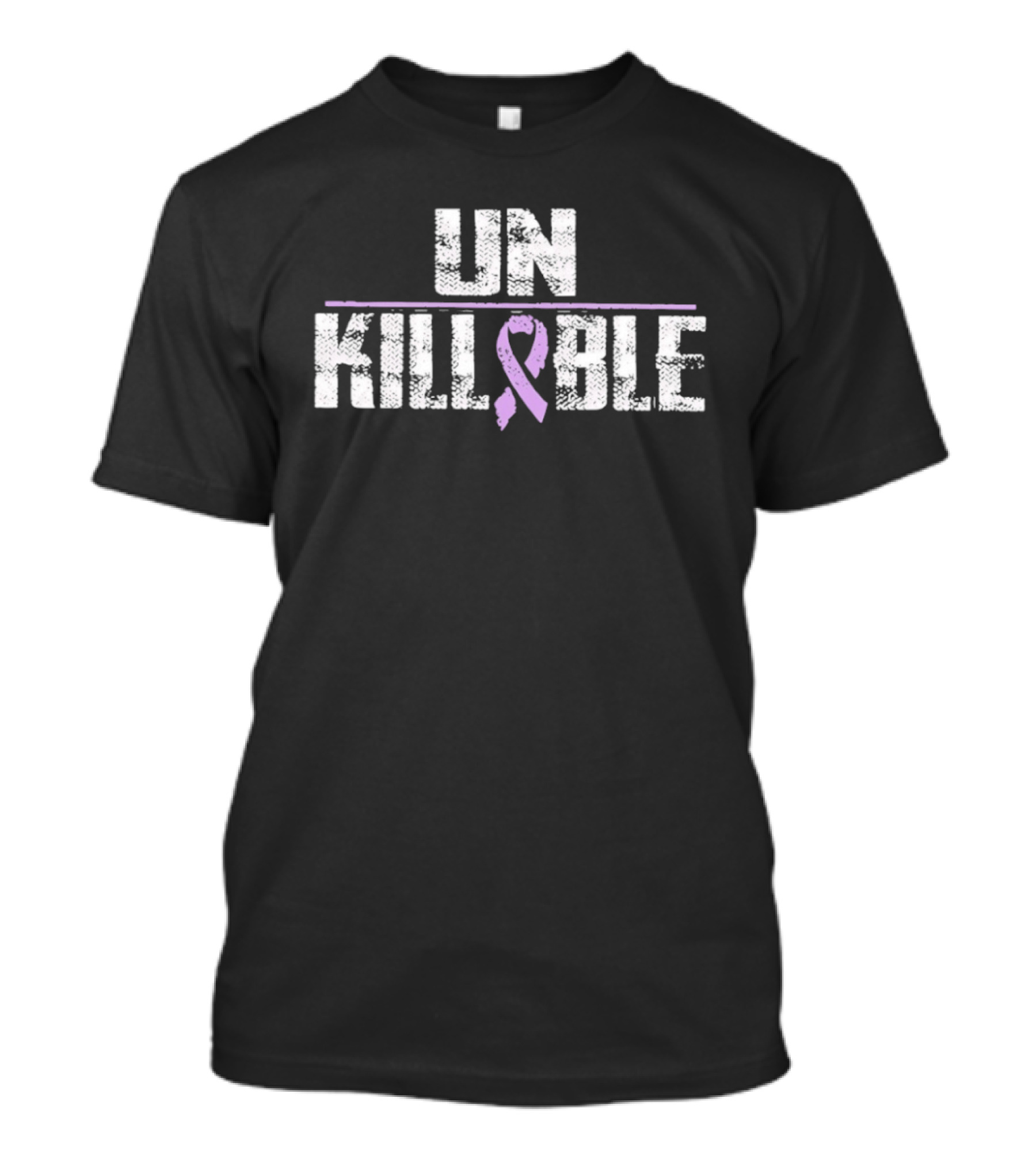 Unkillable Awareness Logo With Purple Ribbon T-Shirt